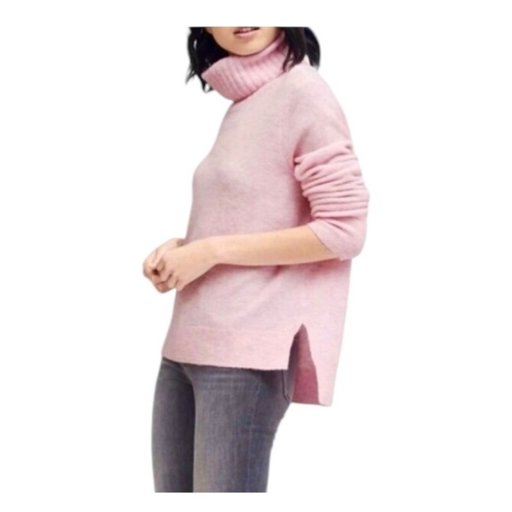 Banana Republic Pink Merino Wool Alpaca Blend Turtleneck Sweater XS